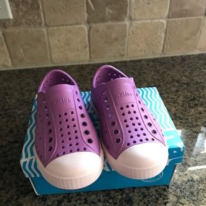 New never worn Purple Native Shoes